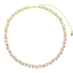 NWOT ICED HOT BLING PINK STONE NECKLACE